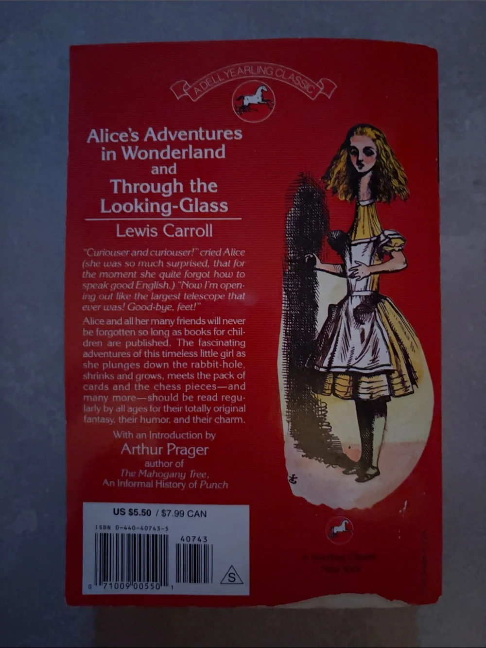 Alice's Adventures in Wonderland & Through the Looking-Glass Red Classic Cover
